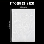Elegaperma 3D Embossing Folders, Tulip Flower DIY Art Craft, Floral Embossing - Image 2
