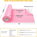 VinylRus Heat Transfer Vinyl-12” x 35FT Pink Iron on Vinyl Roll - Image 6