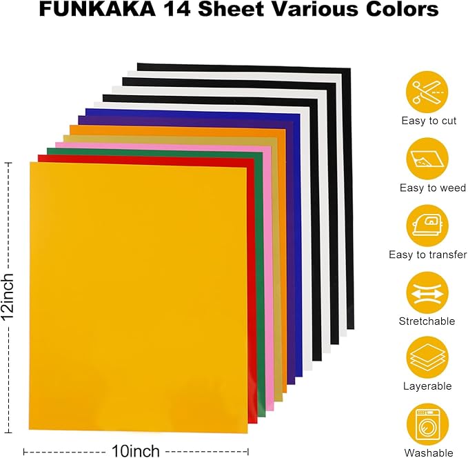 FUNKAKA Heat Transfer Vinyl Bundle - Image 2
