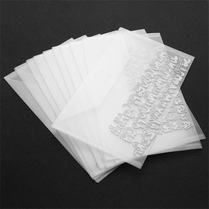 5.9 x 9.9 inch Large Stamp & Die Storage Pockets Resealable Clear Plastic Seal - Image 4