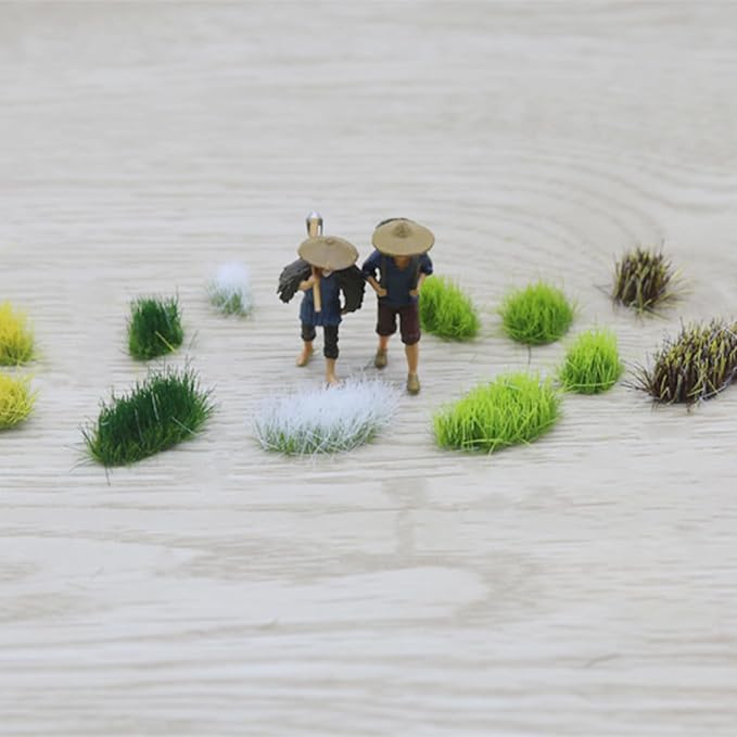 Woohome 78 PCS Static Grass Tuft 2 Size Model Grass Tufts Railway Artificial - Image 7