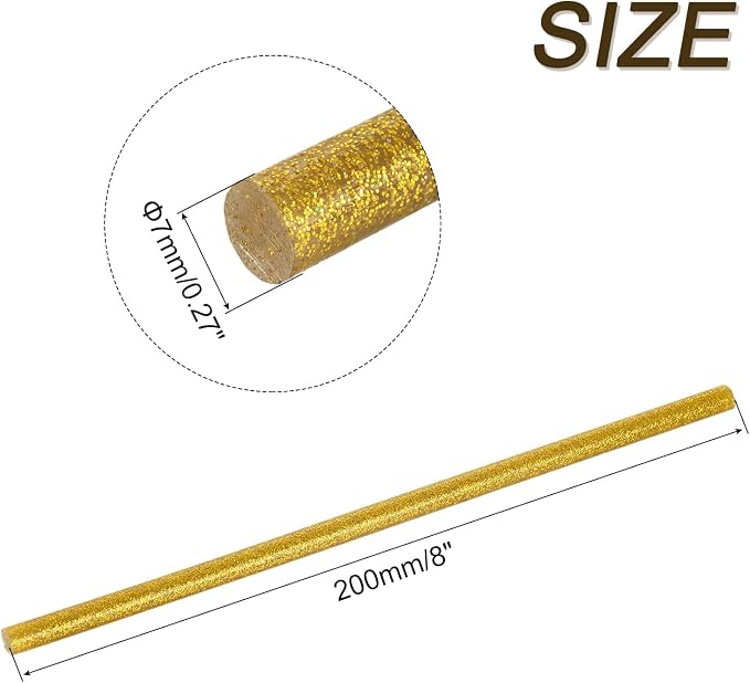 uxcell 30pcs Full Size Hot Glue Gun Sticks 8-inch x 0.27-inch High Sticky Small - Image 2
