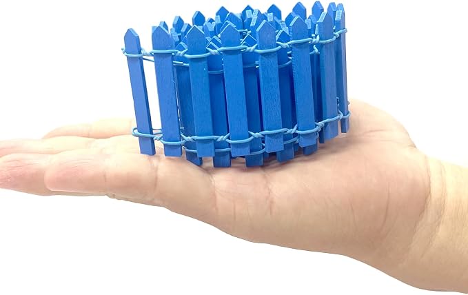 35 Inches Mini Fairy Garden Fence DIY Small Wood Decorative Picket Fence Micro - Image 2