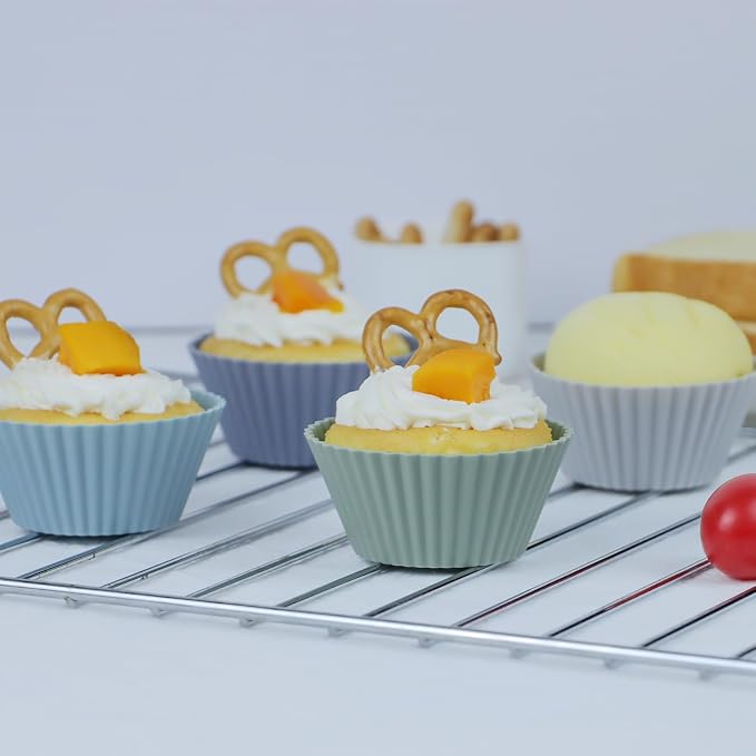 Large Silicone Muffin Cups, 12 Pack Reusable Cupcake Liners Jumbo Size 3.54inch - Image 6