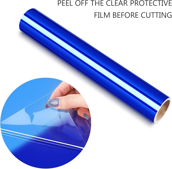 TECKWRAP Blue Chrome Vinyl Wrap Blue Metallic Vinyl Bubble Free Permanent - Image 2