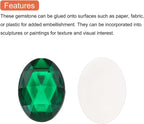 MECCANIXITY 50Pcs Acrylic Oval Gems 13x18 mm Flat Back Artificial Rhinestones - Image 4