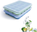 Tvmania Ice Cube Trays Set of 2, 15-Cube Silicone Molds by Tvmania