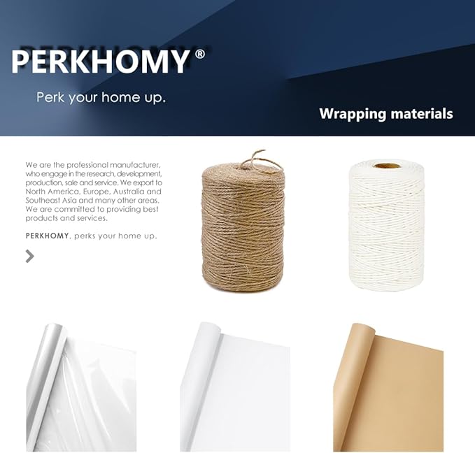 PerkHomy Brown Kraft Paper Roll 17.5" x 1 - Image 3