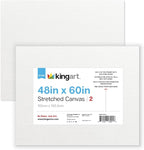 KINGART Stretched White Canvas Set – Rectangle, 48x60 Inch, Triple Gesso Primed by KINGART