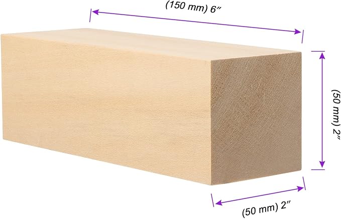 JOIKIT 10 Pack 6 x 2 x 2 Inches Basswood Carving Blocks, Unfinished Soft Wood - Image 2