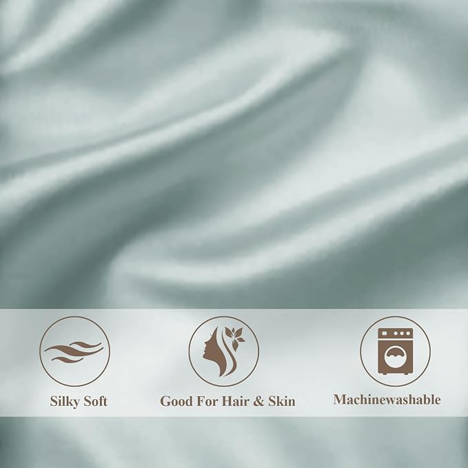 King Satin Pillowcase for Hair 2pc, Similar to Silk Pillow Cases, Easier Care - Image 5
