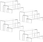 ANDGOO 12 Pack Large Acrylic Risers, 4 Set Clear Rectangular Stands by ANDGOO