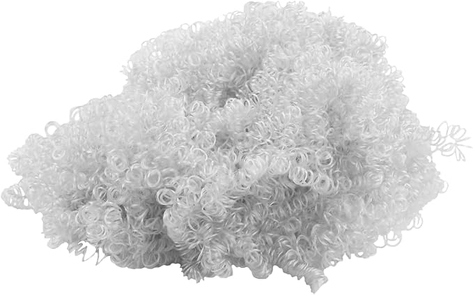 Hygloss 2 oz Curly Doll Hair for Crafts White- Premium Synthetic Hair for Doll - Image 2