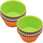Silicone Cupcake Baking Cups 24 Pack, Reusable & Non-stick Muffin Cupcake - Image 8