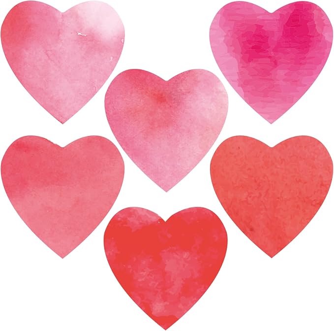 90 Pieces Heart Cutouts Paper Hearts Heart Shape Cards 5.5 Inches Large by YIXAXKAO