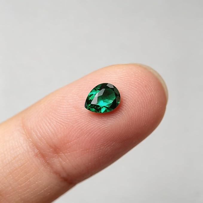 Emerald Green Color Cubic Zirconia Loose Beads Unset - Image 3