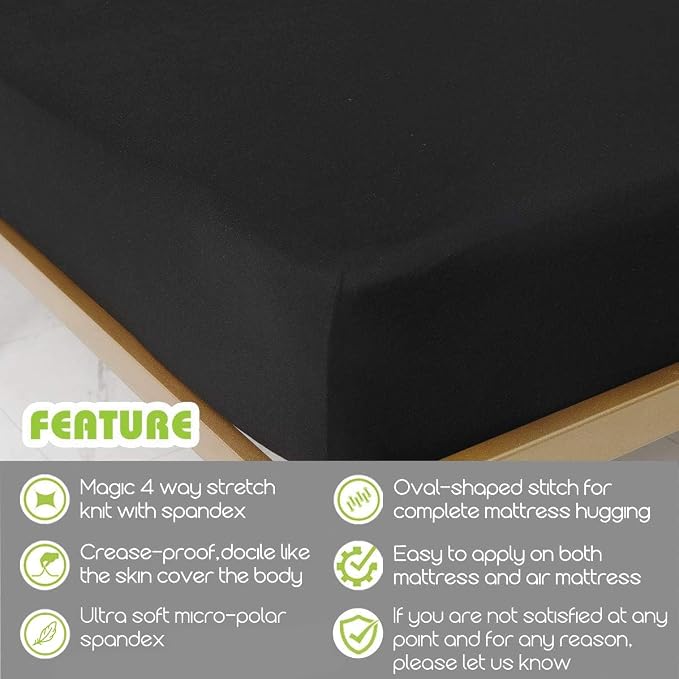 Fitted Sheet- COSMOPLUS King Fitted Sheet Only（No Flat Sheet or Pillow Shams） - Image 2