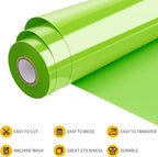 VinylRus Heat Transfer Vinyl-12” x 35FT Apple Green Iron on Vinyl Roll - Image 4