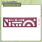 HARFINGTON Multifunctional Geometric Rulers 15cm Metric and SAE Aluminum - Image 2