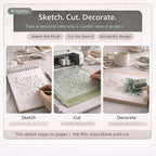 Blank Mylar Stencil Sheets, 10 Pack 12 x 12 Inch, 7 Mil Milky Translucent PET - Image 5