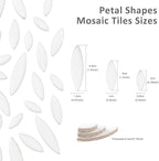 Artspac White Petal Ceramic Mosaic Tiles - Image 5