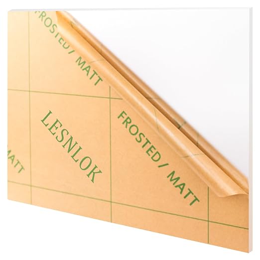 Lesnlok 24 x 48 Frosted Acrylic Sheet 1/4 inch Thick 6mm 1 Piece Bouble Sided by Lesnlok