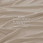 Andency King Size Comforter Set Khaki, 3 Pieces Boho Soft Lightweight Bedding - Image 7