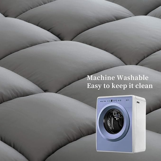 COONP Super Queen Mattress Topper, Extra Thick Pillowtop, Cooling Plush - Image 7