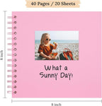 Scrapbook 8x8 Inch DIY Scrapbook Album Hardcover Kraft Paper 40 pages/20 sheets - Image 2