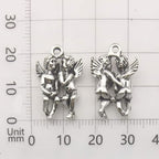 iloveDIYbeads 100g Craft Supplies Antique Silver Wings Angel Fairy Charms - Image 4