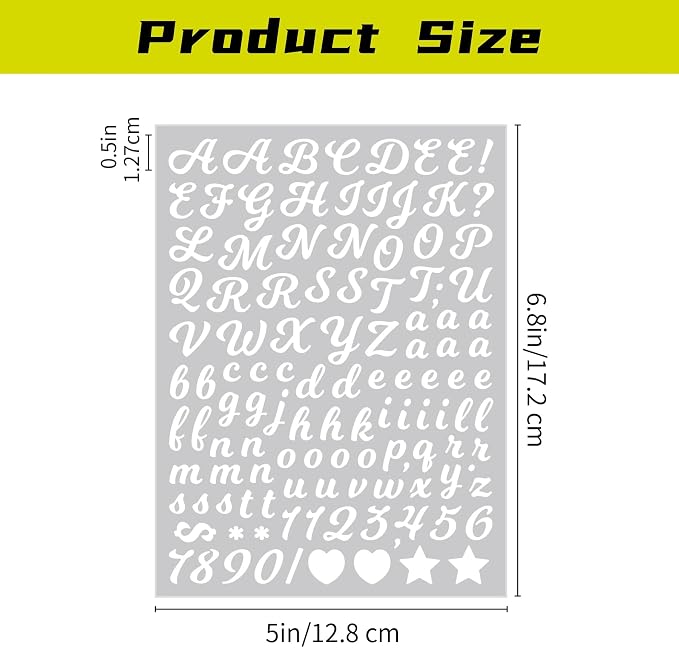 3040Pcs 20 Sheets Small Letter Number Stickers, 0.5inch Colorful Self-Adhesive - Image 2