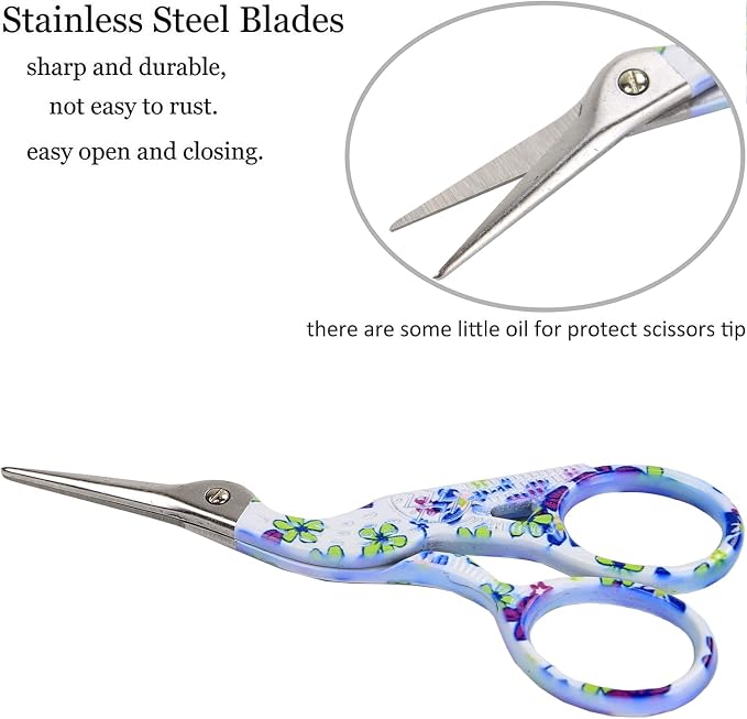 BIHRTC 3.6inch Small Craft Scissors Cross Stitch Knitting Scissors Sharp - Image 3