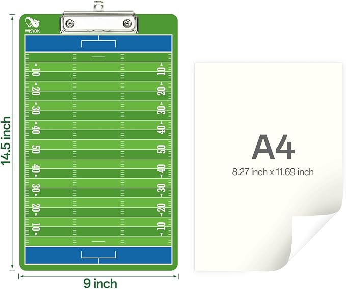WISYOK Football Clipboard for Coaches, Dry Erase | Double Sided, for Football - Image 2