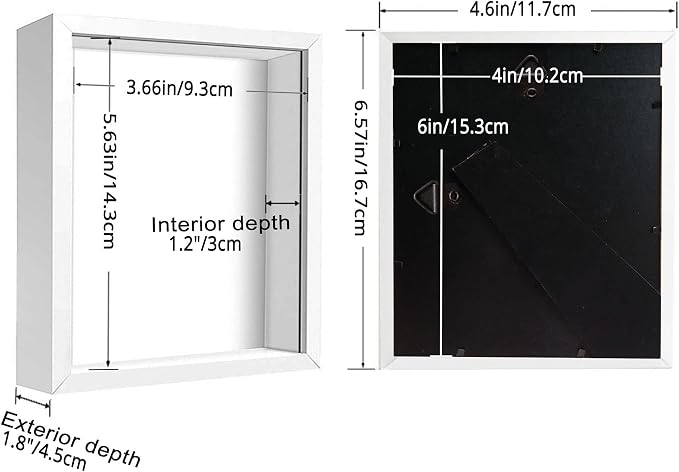 4x6 Small Shadow Box Frame Display Case, Display Case Box - Image 2