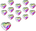Allstarry 100pcs Flatback Rhinestones Heart-Shaped Irridescent Face Gems Eye by Allstarry