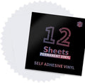 Lya Vinyl White Permanent Vinyl, 12 Pack Matte Vinyl by LyaVinyl