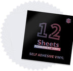 Lya Vinyl White Permanent Vinyl, 12 Pack Matte Vinyl by LyaVinyl