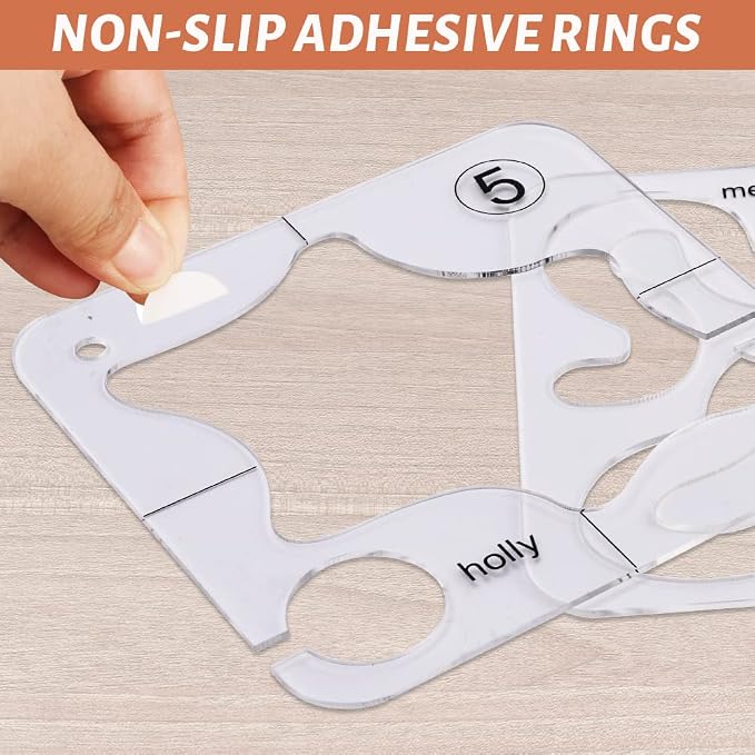 14 PCs Free Motion Quilting Template Set Includes 11 Quilting Templates - Image 9