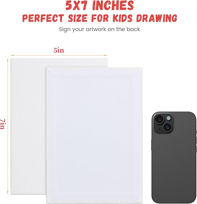 Simetufy 5x7inch 30 Pcs Small Canvas Boards - Image 7