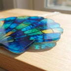 Beach Gifts for Women Acrylic Faux Stained Glass Ornament, Seashell Coastal - Image 5