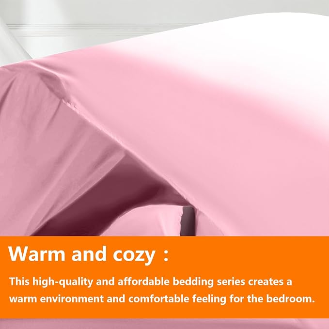 TAIMIT Pink Twin Size Comforter Set - Image 2