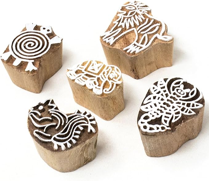 Wooden Animal Print Stamp by Hashcart
