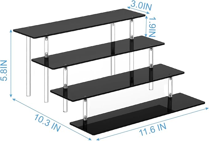HENABLE 4 Tier Perfume Organizer Stand, Acrylic Risers Display Stands, Display - Image 6