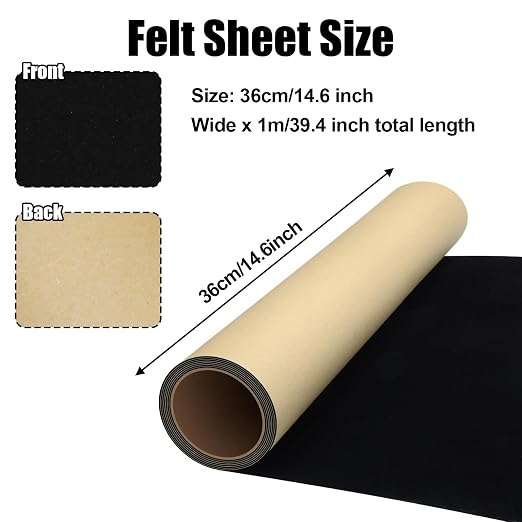 Biaungdo Self Adhesive Felt Sheets, 36cm x 1m Felts Fabric Peel and Stick Felts - Image 2