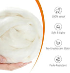 3.4oz Needle Felting Wool Star White, Wool Roving - Image 2