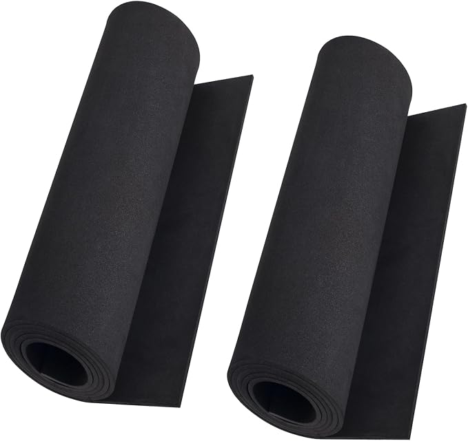 2-Pack Black Eva Foam Sheets roll, Premium eva Craft Foam 3mm Thick, 13.9" x 59" by MEARCOOH