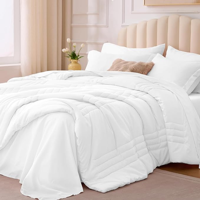King Comforter Set White by Velorose