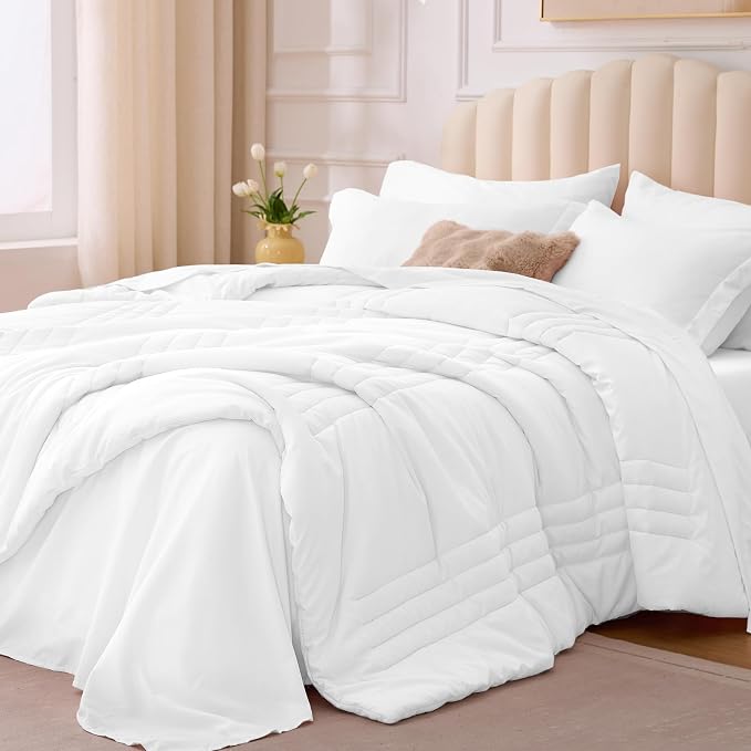 Twin Comforter Set White by Velorose