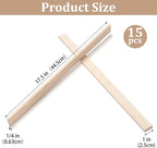 Wooden Dowels for Crafts, Wood Strips Trim Wood Slats Planks for Wall 1/4" × 1" - Image 3