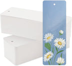 DSYIL 200 PCS Blank Bookmarks Bulks – White Paper Book Mark Blanks 350GSM by DSYIL